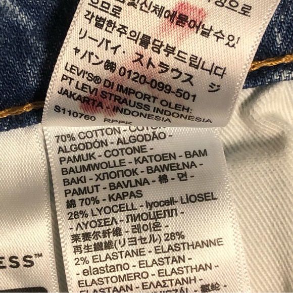 LEVIS Men’s 512 Premium Skinny Leg Denim Jeans Size 32x32 - Picture 5 of 7